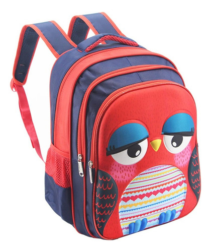 Mochila Escolar Niños Espalda Nene Nena Animales Jardin Color Pajaro