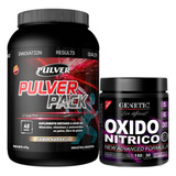 Pulver Pack X45 + Arginina Oxido Nítrico Fuerza Real Genetic