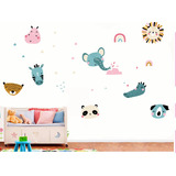 Vinilo Pared Infantiles Animales Nórdicos Mod C