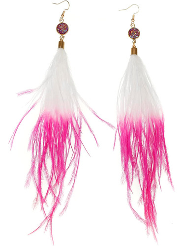 Ruoffeta Pendientes Largos De Plumas Para Mujer, Pendientes 