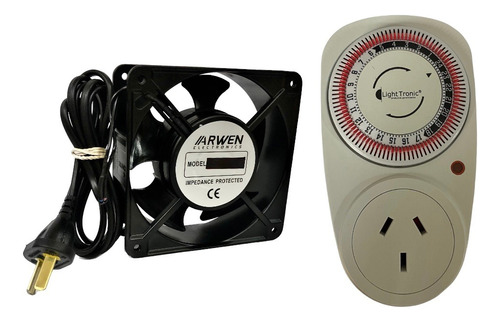 Kit Turbina Cooler Ruleman 4 12cm Indoor + Cable + Timer