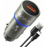 Combo Turbo Cargador Para Auto Qc 3.0 Plug In + Cable Typo-c