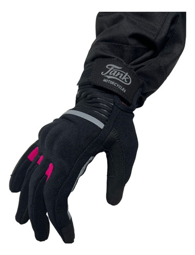 Guantes Para Moto Tank Short Mujer Con Protección Y Tactiles