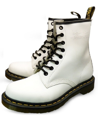 Original Dr Martens Botas Blanco Mate 7inch Urban Style Gym