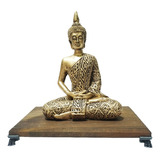 Estátua Buda Híndu C/ Aparador Sidarta Tibetano Decorativo Cor N/a