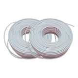 Kit 2 Caixa Cabo Coaxial Rg6 Branco Bobina 100m Cabletech