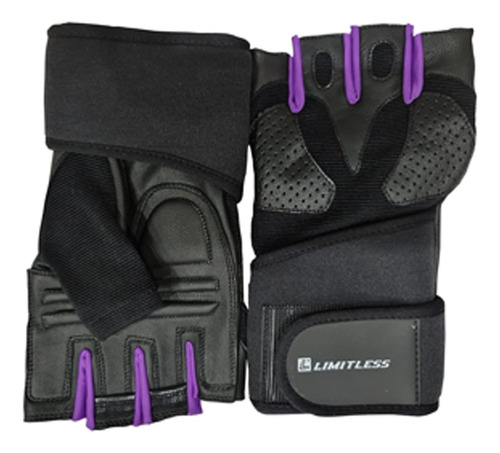 Guante Fitness Mujer Limitless  Negro/morado A107880