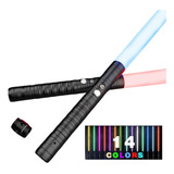 2 En 1 Metal Sable De Luz Led Combate Star War Espadas Láser