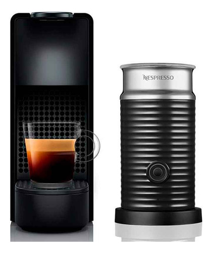 Cafetera Nespresso Essenza Mini Negra Con Aeroccino