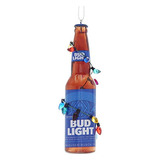 Garrafa Budweiser® Bud Light Com Enfeite De Lâmpadas De Nata