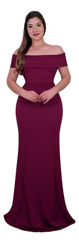 Vestido Sereia Sem Brilho Madrinhas Formandas Rose Marsala