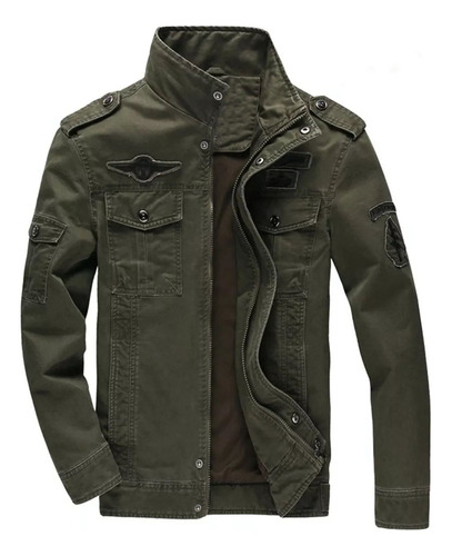 Jaqueta Militar Masculina Casual De Algodão