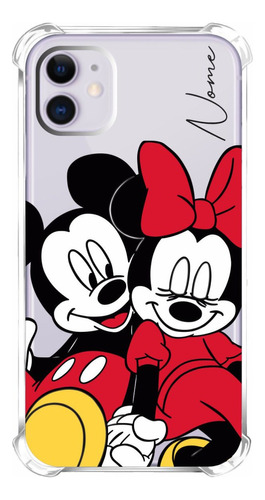 Capinha Personalizada Nome Minnie Mickey Love Amor Desenho