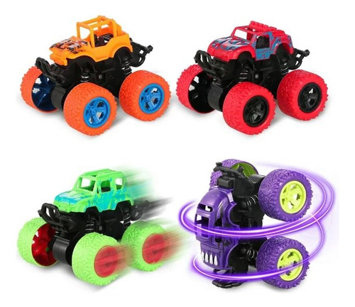 Monster Truck Inercial Todoterreno Vehículo Para Niños 4pcs