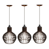 3 Pendente Lustre Mesa Balcão Cozinha Americana Kit Oferta