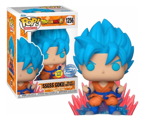 Funko Pop Ssgss Goku #1256 Kaio K Glow Dragon Ball Exclusive