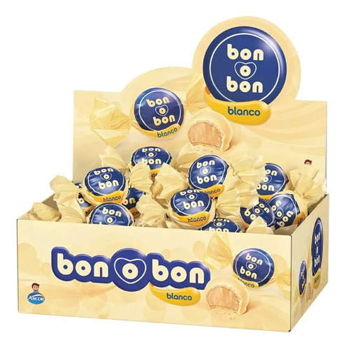 Bombones Bon O Bon Chocolate Blanco X 30 Unidades Srj