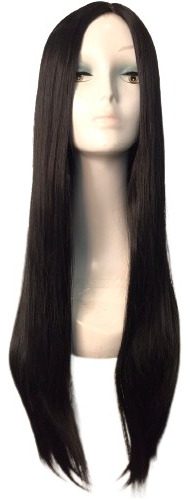 Peruca Igual Humano Orgânica Lisa Longa 75cm Uso Diário Com Ou Sem Franja Varias Cores + Wig Cap Brinde