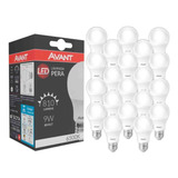 Kit 20 Lâmpadas Led Avant 9w 6500k Bivolt - Branco Frio