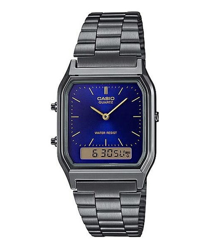 Reloj Casio Analogo-digital Aq-230gg-2 Negro-azul