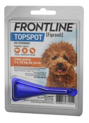 Remédio Pipeta Antipulga/carrapato Cães1 A 10 Kg Front Line