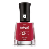 Esmalte Risqué Diamond Gel Vinho Bordô Cremoso 9,5ml