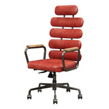 Acme Calan Executive Office Chair - - Vintage Red Top Grain 