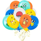 X12 Globos Látex Motivo Pokémon Fiesta Decoración 