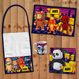 Set Jardín Stumble Guys Mantel ~ Servilleta ~ Toalla ~ Taza