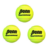 Pelota De Tenis Penn Tournament X3 Suelta Padel Polvo Cemento All Court