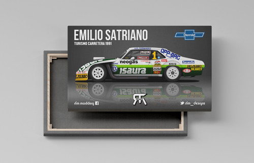 Cuadro Emilio Satriano Chevrolet Tc Canvas 60x40 Cm