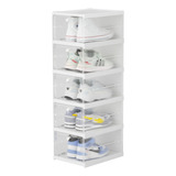 6 Unidades Organizador Zapatos Plegable Apilable Hasta T.44