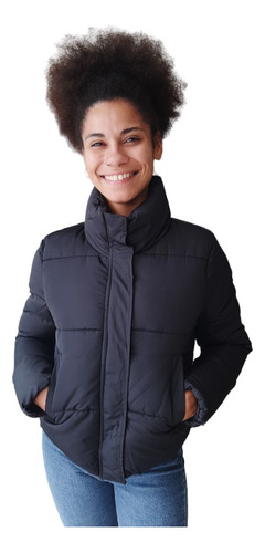 Campera Inflable Mujer Importada Premium Corta Canelón 