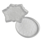 Set Bandejas Silicona Circulo+ Mándala P/ Resina- Cemento