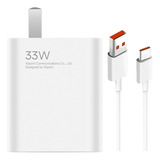 Cargador Xiaomi 33w Turbo Original Con Cable Tipo C Mdy11ex