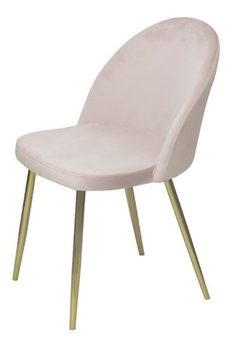 Silla De Comedor En Terciopelo Rosado- Smart Pink