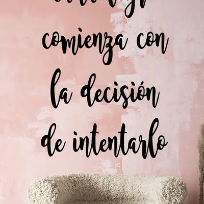 Vinil Decorativo Pared Frases Motivacionales Cada Logro ... Color Negro | Meses sin interés