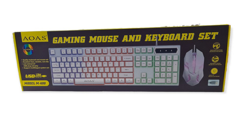 Kit Gamer Pc Teclado Iluminado + Mouse M-400