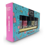 Set De Esmaltes Glitters + Lima Petrizzio