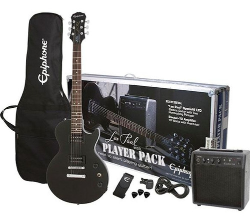 Paquete De Guitarra EpiPhone Les Paul Negro Precio Promocion Con Envio Gratis !!