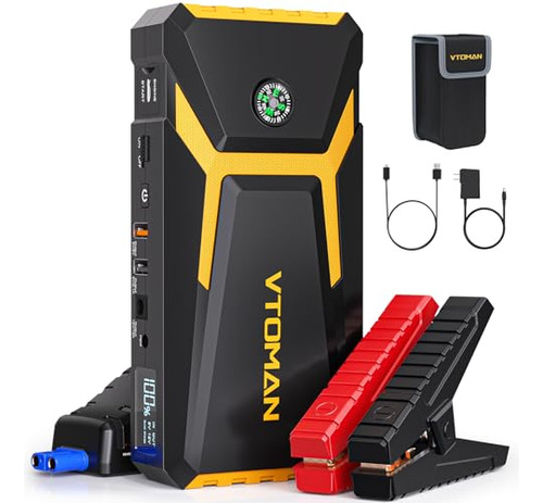 Vtoman V8 Pro Jump Starter 3000a Peak Para Gas De 8.5 Litros