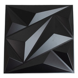 Panel Decorativo 3d Pvc Prismas Amplio Negro Decoform 10 Pz Color Negro Mate