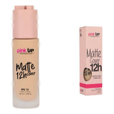 Maquillaje Líquido Matte Cover 12 H Pink Up Nuevo Original