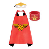 Superkidz Wonder Woman - Set Capa, Antifaz, Brazalete - Niño