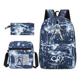 Mochila Cr7 Football Star De Tres Piezas