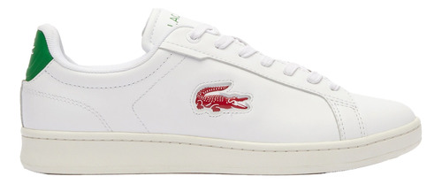 Tenis Lacoste Carnaby Pro De Piel Blanco/rojo Hombre B