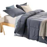 Plumón Quilt King Arredo Reversible Colores Lisos Cl