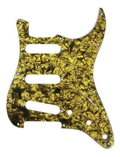 Pickguard Para Guitarra Eléctrica Strato Strat - Gold Pearl