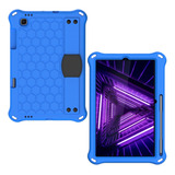 Funda Honeycomb Eva + Pc Azul+negra Para Lenovo X306/x606/