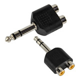 Adaptador Plug 6.5 St Macho A 2 Rca Hembra Cable X 6u Htec